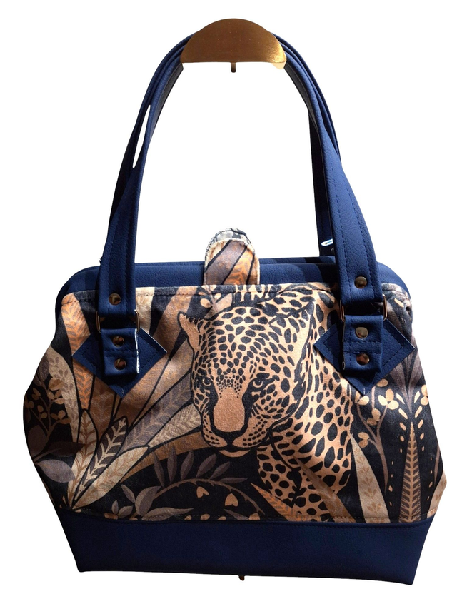 Velveteen Gladstone bag Leopard Print