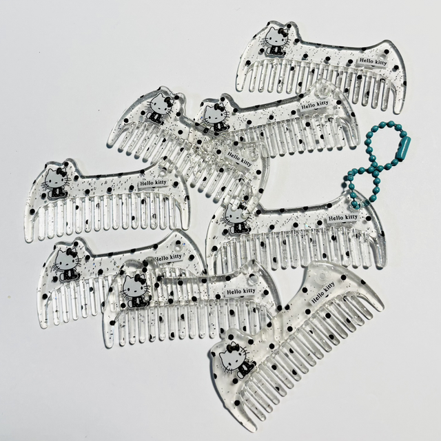 Sweet Hello Kitty hair combs for crafting projects 6.5cm wide x 2