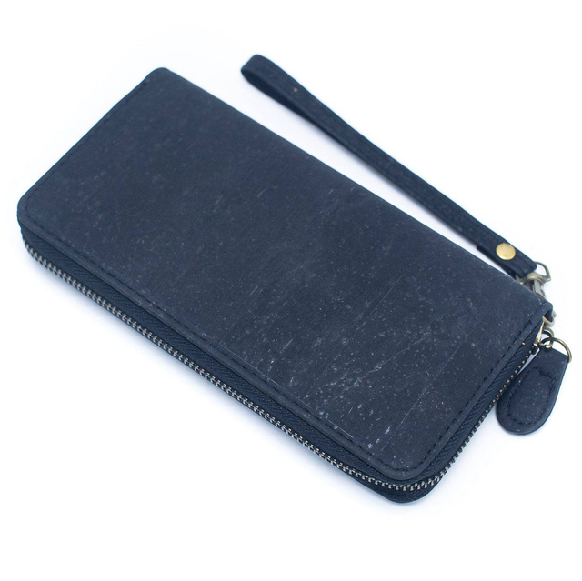 Portefeuille en liège noir 