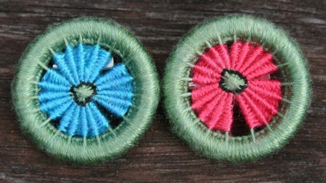 Dorset Button Jewellery Kit - Poppy Brooch