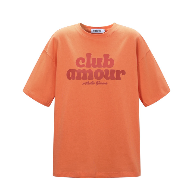 T-shirt club amour orange
