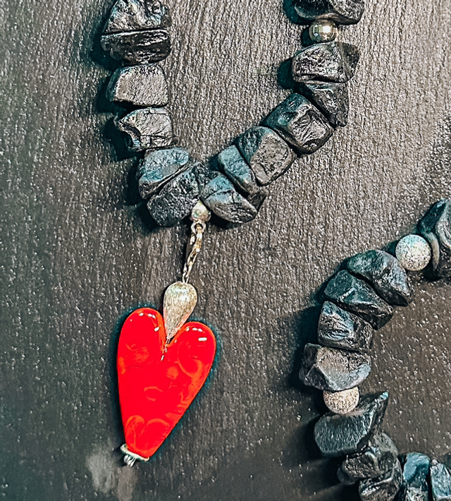 Herz ❤️ & Stein Kette