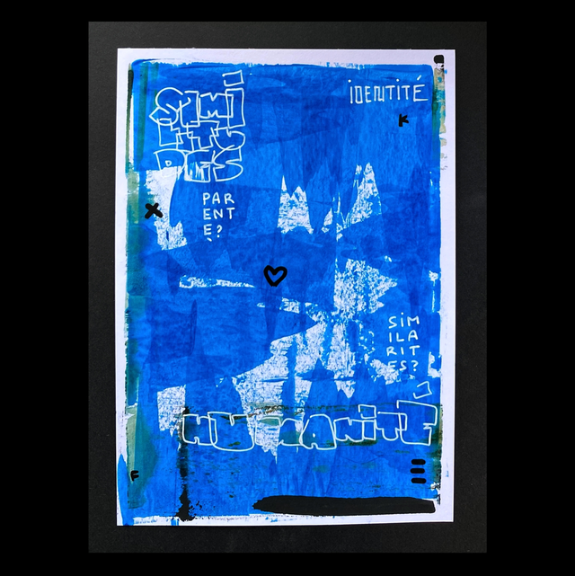 Coeur BLEU de la paix - 14x21 / 2025