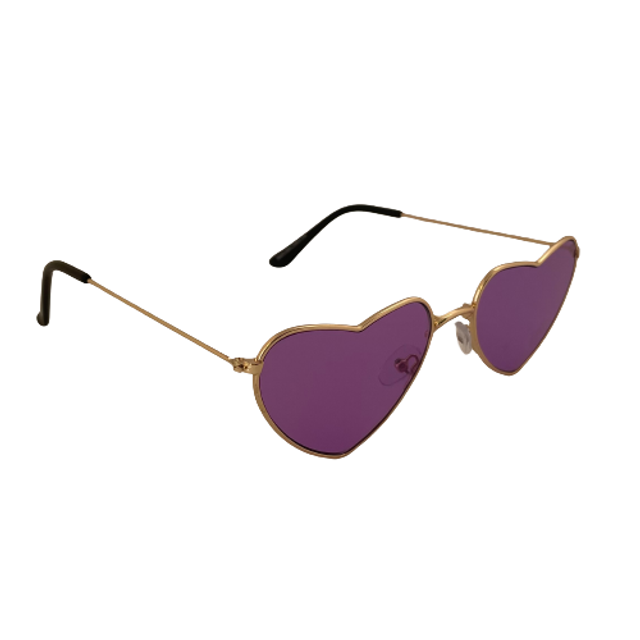 Lunette coeur monture métal doré 