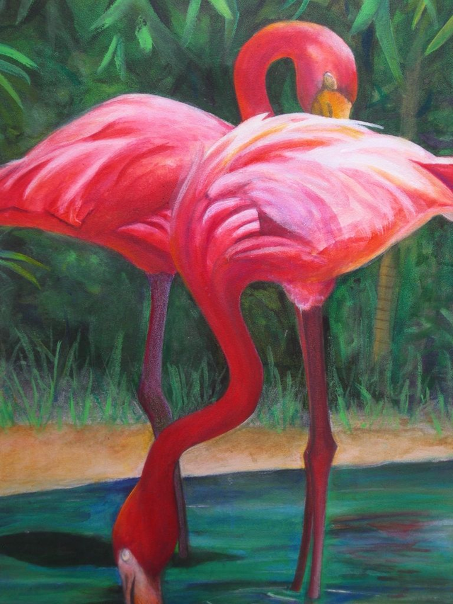 ”Flamingos” - A4 Print