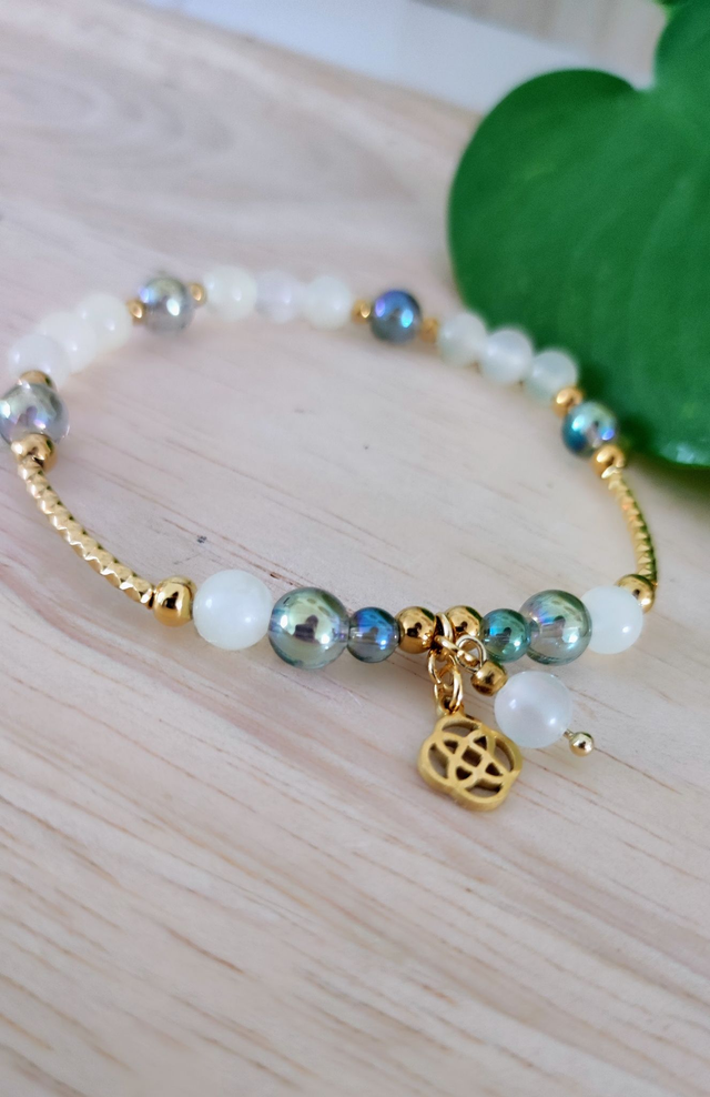 Bracelet "Harmonie et Paix" Jade vert