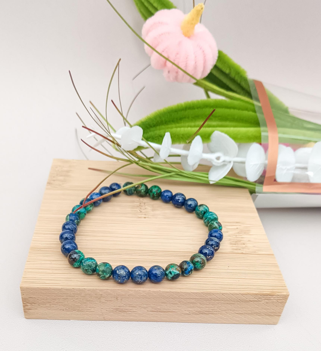 Bracelet Chrysocolle & Lapis Lazuli – Harmonie & Expression Authentique