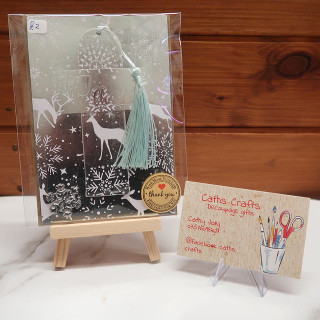 Christmas Bookmark Greeting Card