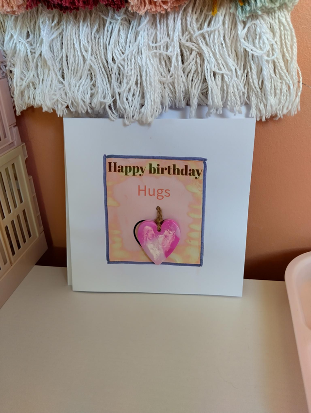  Handmade Birthday Card with Detachable Heart Keepsake

