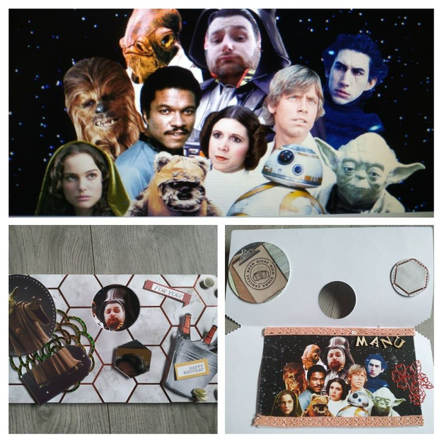 Carte Anniversaire " Mamu star Wars "
