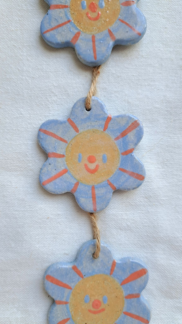 "Florecita" | adorno azul