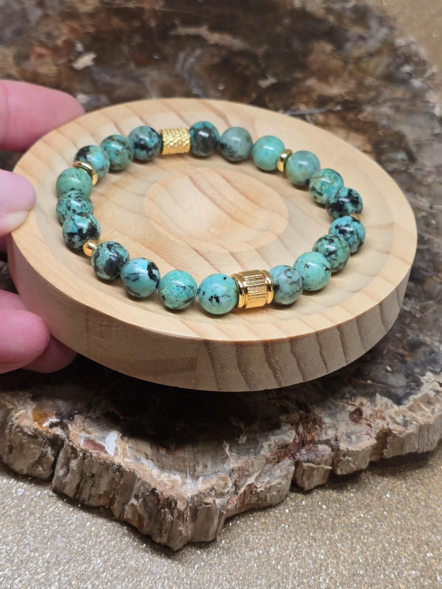 Bracelet Turquoise d'Afrique en 0,8 cm