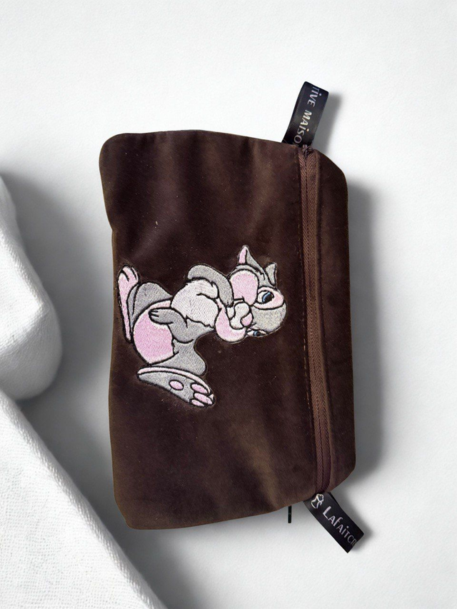 Pochette artisanale en simili cuir ou daim