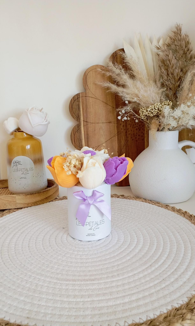 Mini Bouquet Éternel “Douceur abricotée"