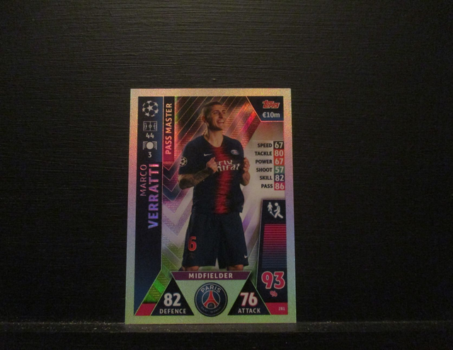 Marco Verratti - UEFA Champions League Match Attax 2018/19 Original Trading Card #281