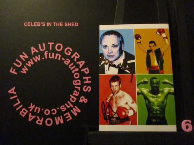 Frank Maloney &amp; Phil 'The Experience' Gill Authentic Autographed 6x4 Pop Art Limited Edition (6)