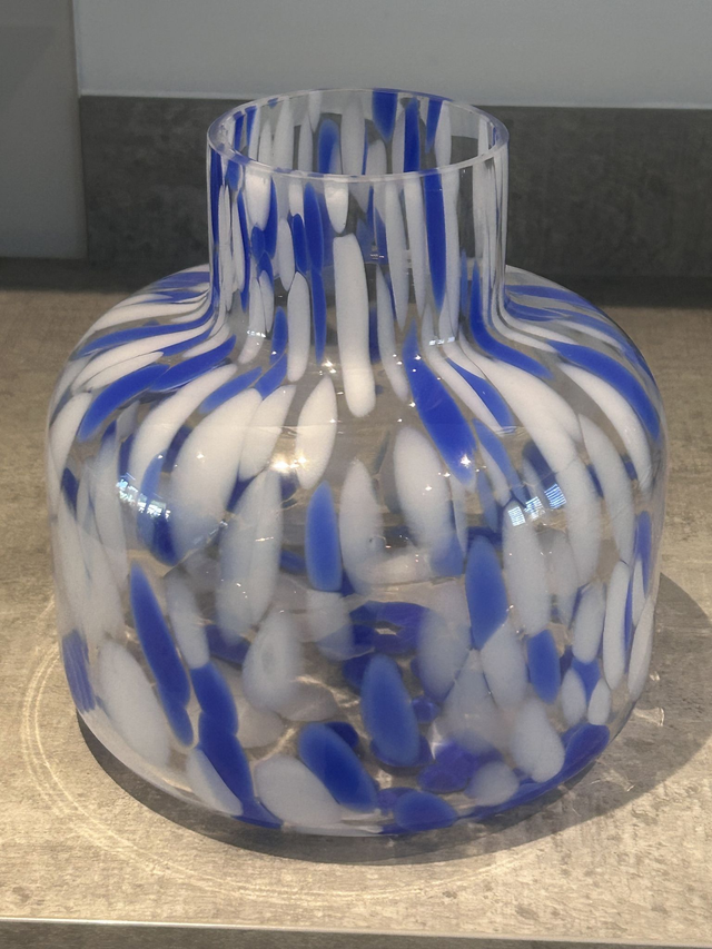 Confetti Glass Vase Blue large 