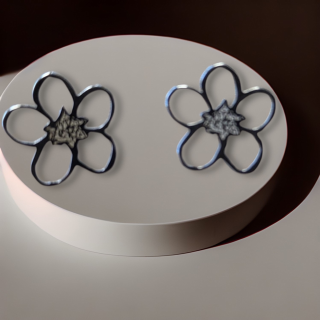 Forget me not sterling silver studs
