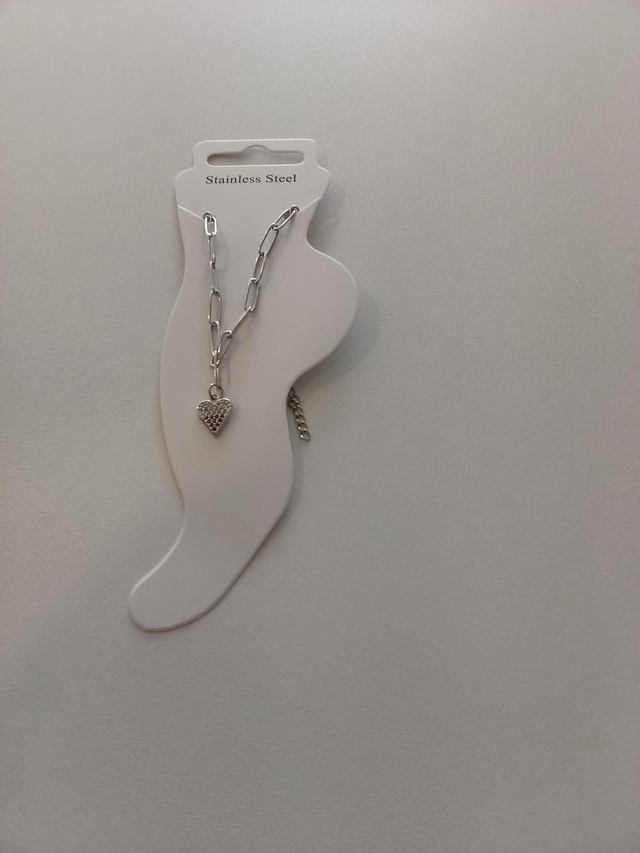 Enkelbandje zilver met hartje