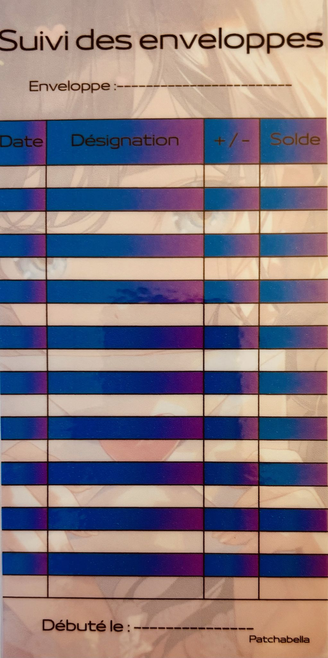 Suivi des enveloppes violet