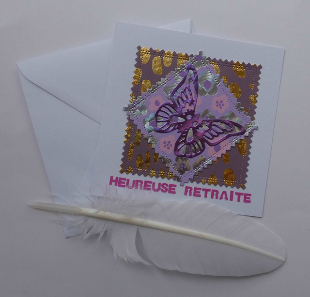 Heureuse retraite avec le papillon