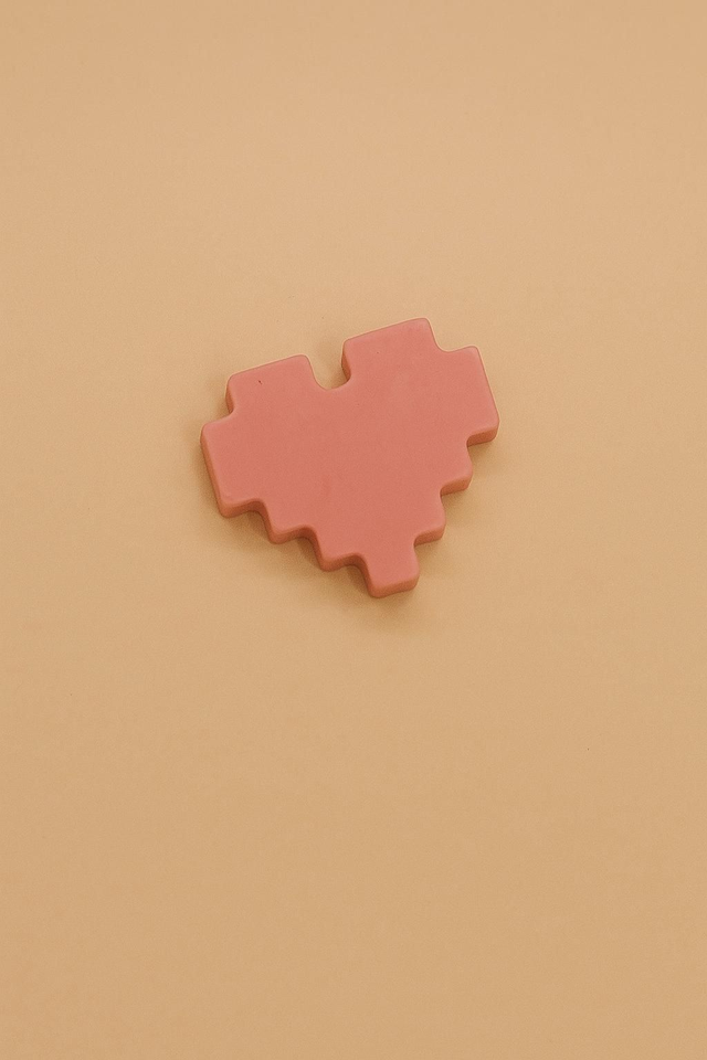 Fondant parfumé coeur géométrique 