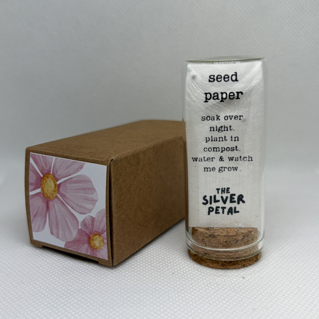 'Pretty in Pink' flowers plantable paper