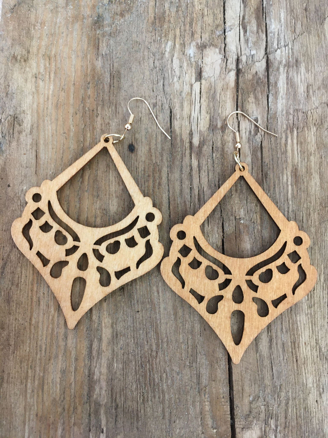 BOUCLES D'OREILLES EN BOIS
