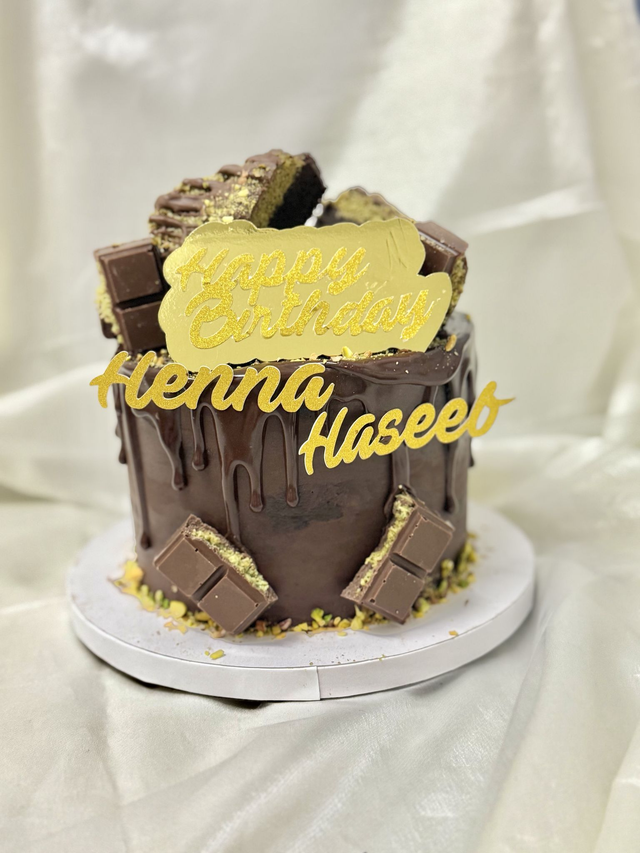 Kunafa Brownie chocolate Cake