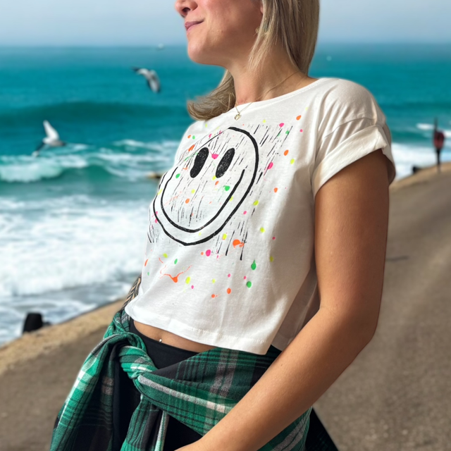 T-Shirt - CropTop SMILEY