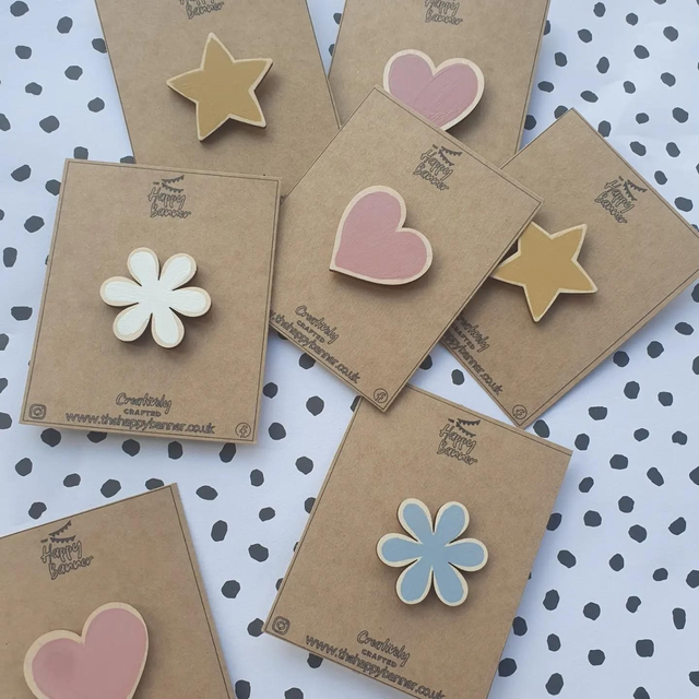 Wooden Pin Badge