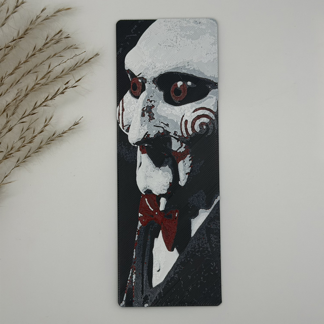 Jigsaw Saw 3D Printed Bookmark – Horror Movie Design