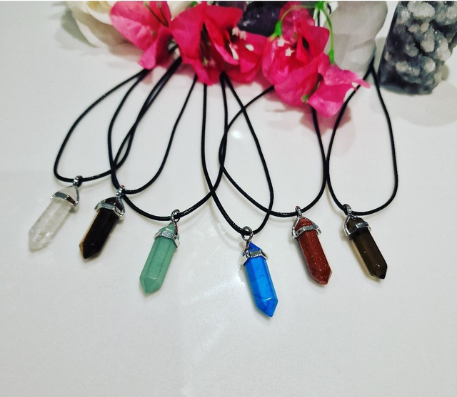 Charka Banded Pendant + Black Cord Necklace