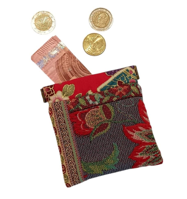 Porte-monnaie Clic-clac / Porte monnaie tapisserie et tissu Japonais 