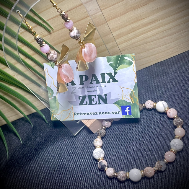 COLÈRE ET JALOUSIE Rhodonite et Howlite 