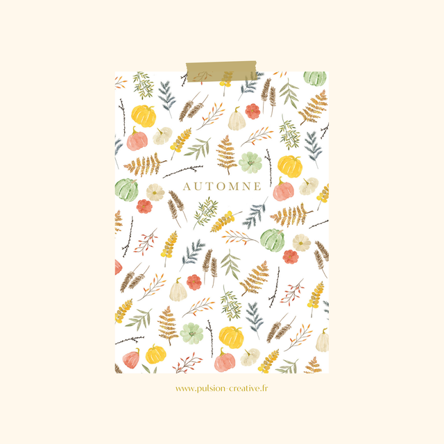 Carte postale aquarelle - AUTOMNE