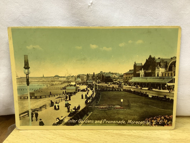 Winter Gardens and Promenade Morecombe, E.E., Lancashire, Posted 1914 Savoy Series. Antique Postcard Our Ref No R592 £2.50