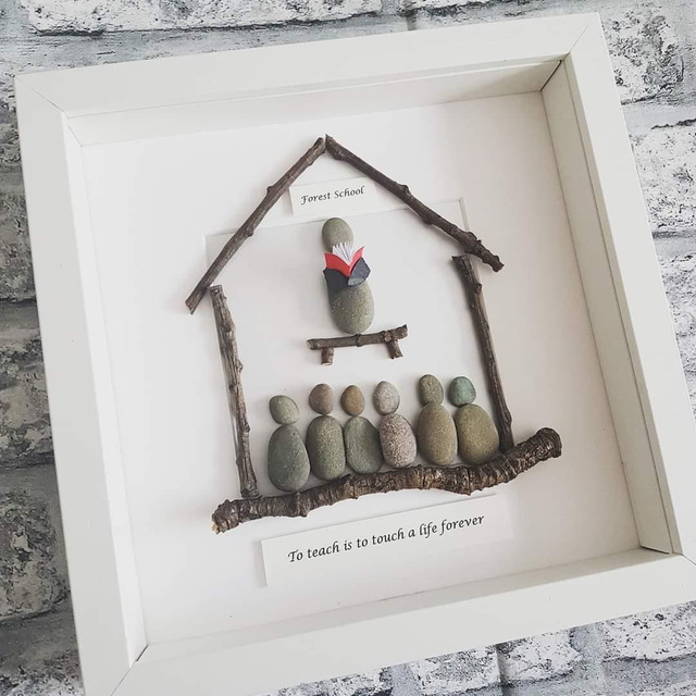 Thank you teacher school pebble picture 