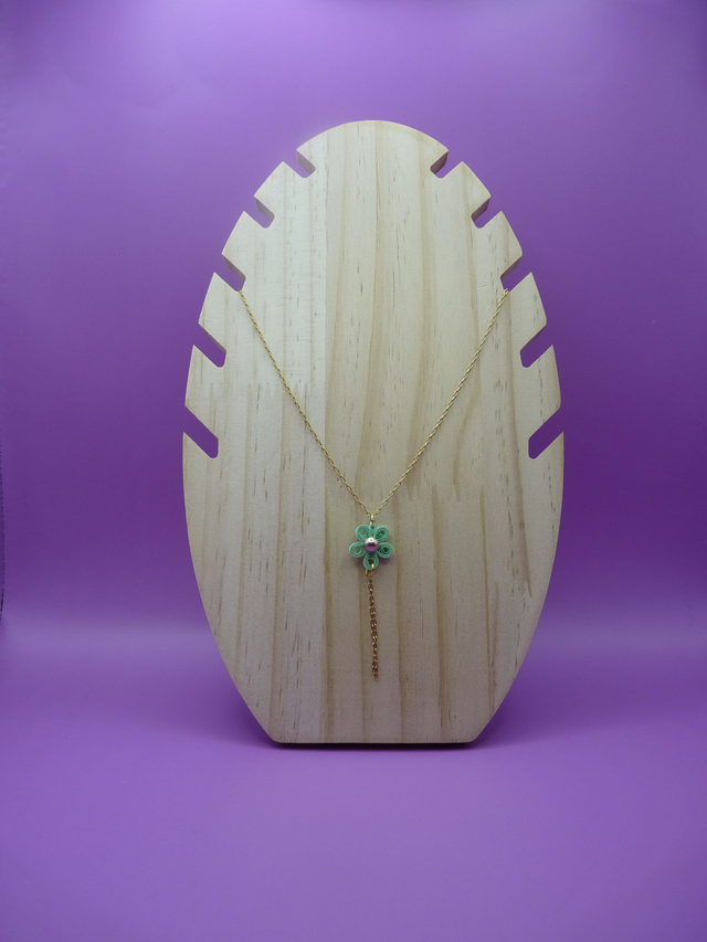 Sautoir long - Idylle vert clair