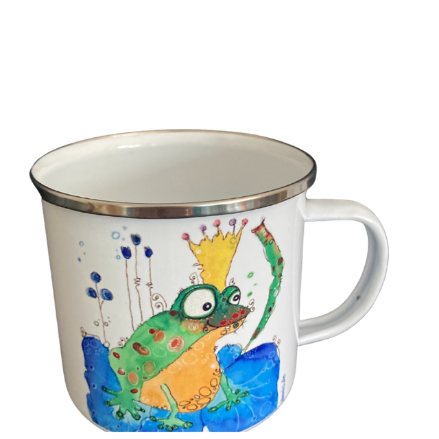 Emailletasse "Froschkönig"