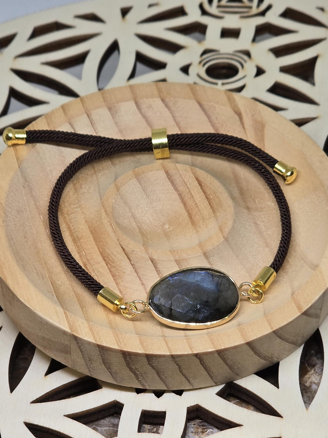 Bracelet cordon réglable Labradorite 