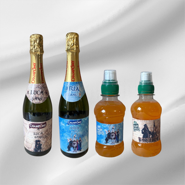 Boissons avec étiquettes