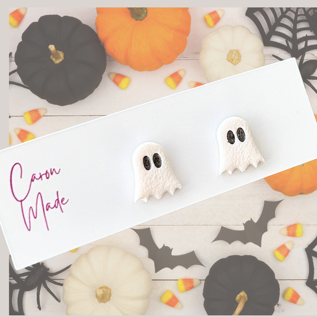 Ghostie halloween stud earrings - PreOrder