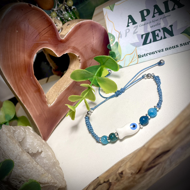 Bracelet Macramé Apatite 