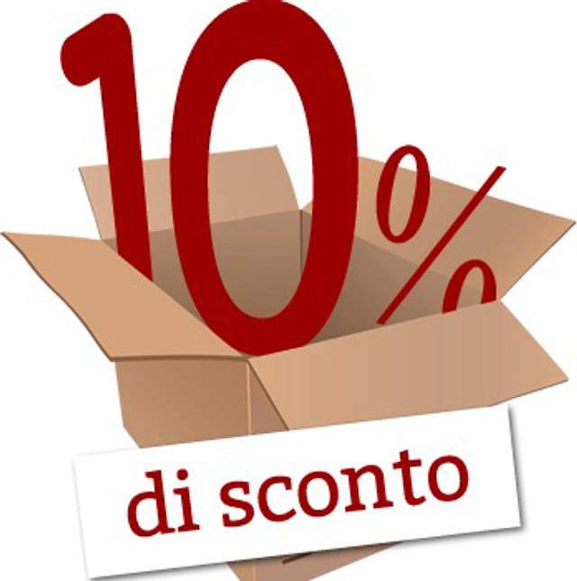 Solo Online Con una spesa minima di €100,00 sconto 10% inserendo Codice 9UZFKD