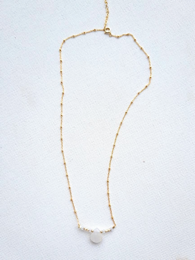 ALBA  - gold-filled  - Pierre de lune - cristalderoche - collier 