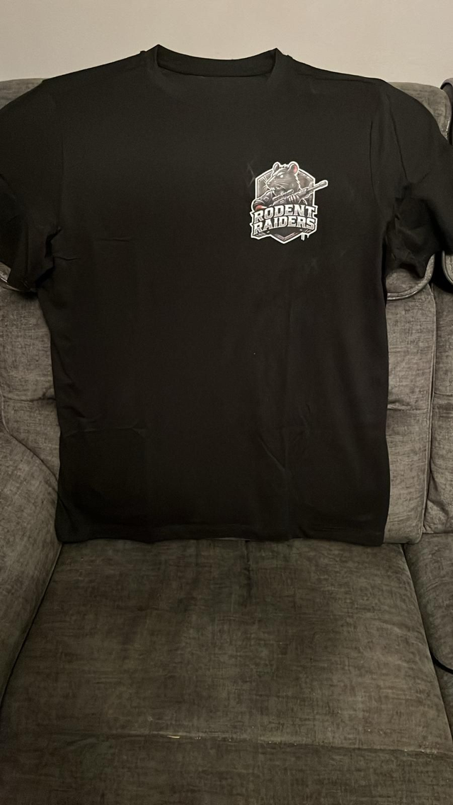 Black T-Shirt with Logo on Front or logo front and back