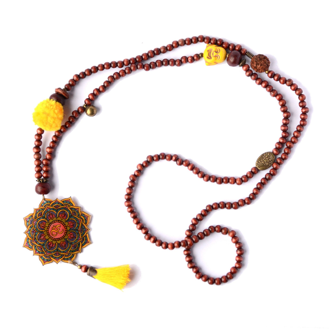 Mala éco-responsable PERLES RECYCLEES - Mandala - Pièce Unique