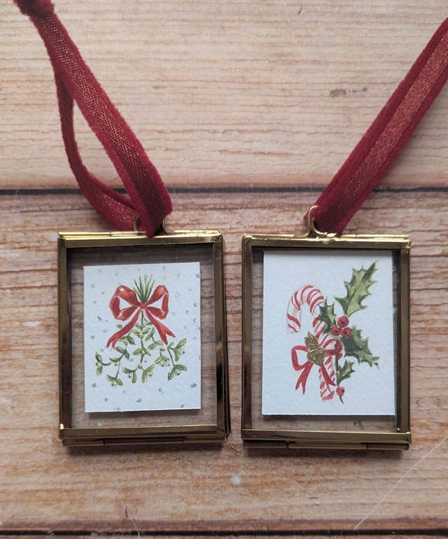 Mini cadre végétaux de Noël 