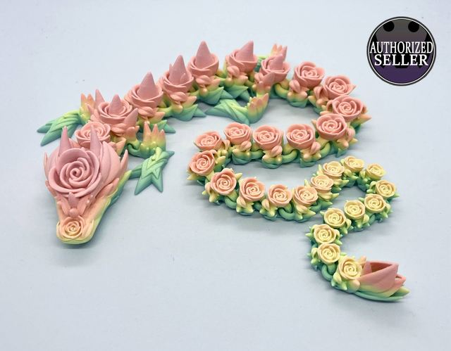 Rose Dragon, Matte Macaron Rainbow